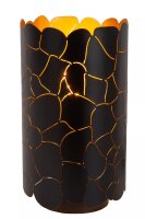 Kleine Tischleuchte Schwarz Gold Schalter E27 26,5 cm