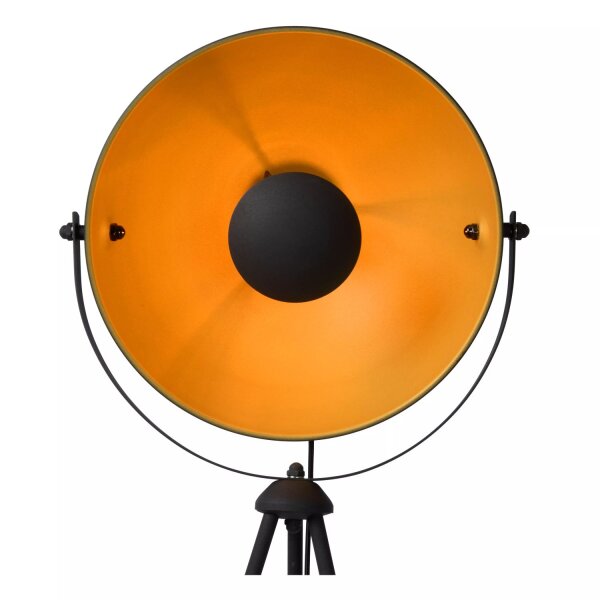 Tripod Stehlampe flexibel Schwarz Gold 148 cm klein E27