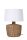 Tischlampe Seegras Stoffschirm Weiß 48 cm E27 blendarm