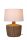 Tischlampe Seegras Stoffschirm Weiß 48 cm E27 blendarm