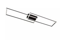 LED Deckenlampe Aluminium Schwarz 2700-4000 K flach