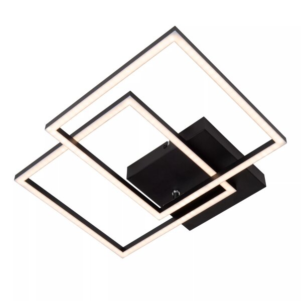 LED Deckenlampe Schwarz B:41 cm 23 W 2700-4000 K flach