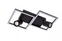 LED Deckenlampe Schwarz L:40 cm GU10 Strahler flexibel