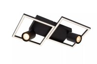 LED Deckenlampe Schwarz L:40 cm GU10 Strahler flexibel
