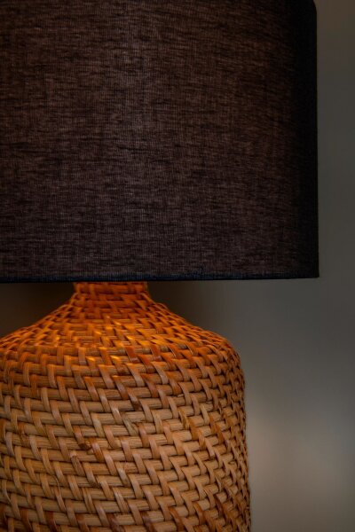 Blendarme Tischleuchte Stoff Rattan 50 cm E27 Modern