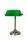 Bankerlampe Glas Metall Grün Bronze E14 30 cm flexibel