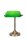 Bankerlampe Glas Metall Grün Bronze E14 30 cm flexibel
