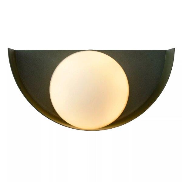 Wandlampe Glaskugel Metall Grün Weiß G9 wohnlich