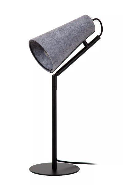 Tischlampe Filz Metall Modern Schwarz Grau E14 51,5 cm