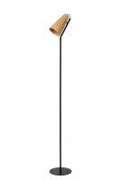 Stehlampe Rattan Metall Modern Grau Schwarz E14 152 cm