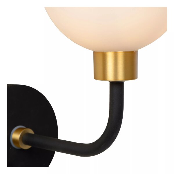 Wandleuchte Glas Schwarz Gold Weiß IP44 G9 blendarm