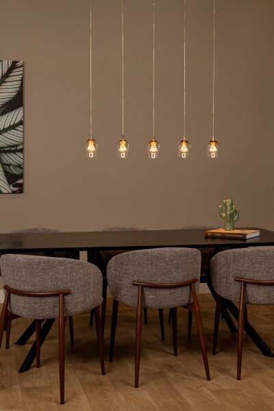 LED Hängelampe Aluminium Glas Schwarz Weiß Gold 2700 K