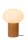 Tischlampe Holz Glas 38 cm klein E14 bis 40 W natürlich