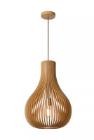Pendelleuchte Holz Natur Ø38 cm rund E27...