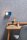 Wandlampe Glasschirm blendarm Blau Weiß G9 H:12 cm