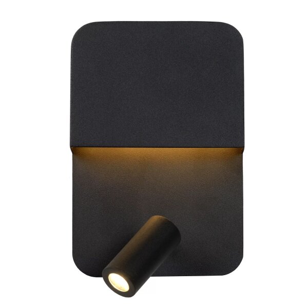 LED Wandleuchte Schwarz Spot 5 W 3000 K USB Schalter