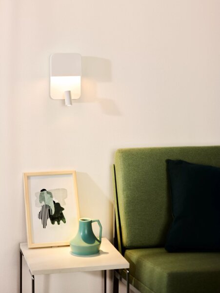LED Wandleuchte Weiß Spot 5 W 3000 K Schalter USB