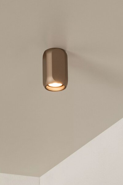 Runde Deckenlampe Aluminium Kaffeebraun B:6 cm GU10