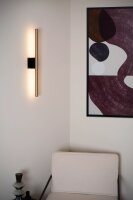LED Wandlampe Metall Kaffeebraun Schwarz IP54 indirekt
