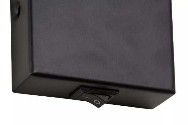 LED Wandlampe Schwarz Chrom verstellbar 4000 K Schalter