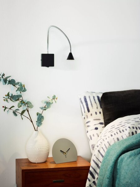 LED Wandlampe Schwarz Chrom verstellbar 4000 K Schalter