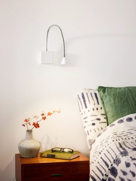 LED Wandlampe Weiß Chrom verstellbar 4000 K Schalter