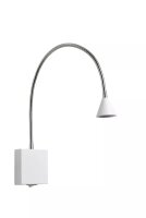 LED Wandlampe Wei&szlig; Chrom verstellbar 4000 K Schalter