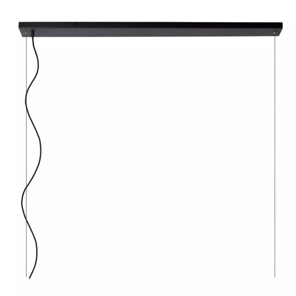 Schwarze Pendelleuchte E27 Metall 122 cm dekorativ