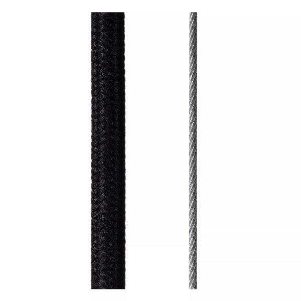 Schwarze Pendelleuchte E27 Metall 122 cm dekorativ