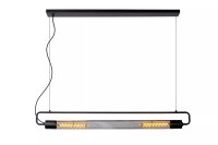 Schwarze Pendelleuchte E27 Metall 122 cm dekorativ