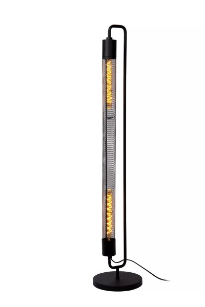 Schwarze Stehleuchte E27 Metall 130 cm stimmungsvoll