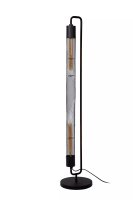 Schwarze Stehleuchte E27 Metall 130 cm stimmungsvoll