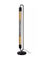 Schwarze Stehleuchte E27 Metall 130 cm stimmungsvoll