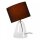 Tischlampe Glas Stoff Schwarz 36,5 cm E27 flexibel