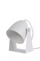 Tischlampe Wei&szlig; Metall 20,5 cm klein E14 zielgerichtet