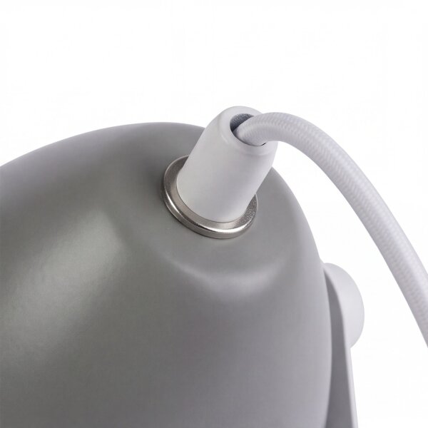 Verstellbare Tischlampe Metall Weiß Grau E14 20,5 cm