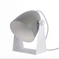 Verstellbare Tischlampe Metall Weiß Grau E14 20,5 cm