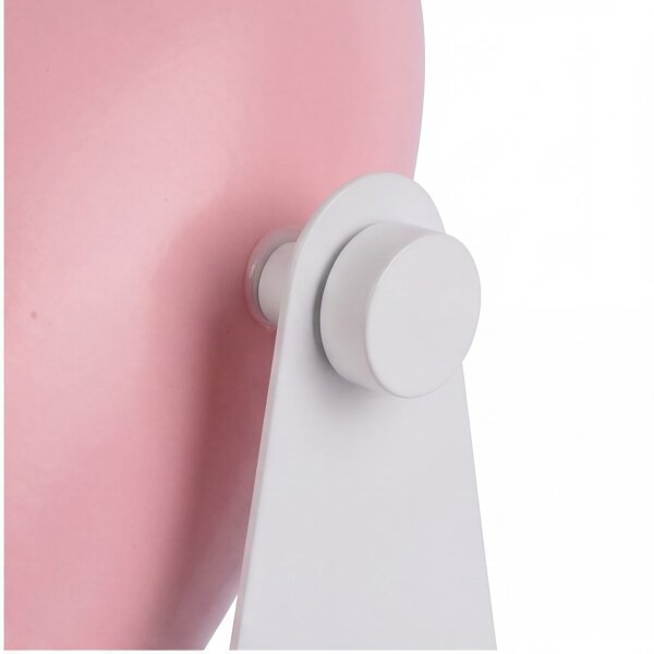Verstellbare Tischlampe Metall Weiß Rosa E14 20,5 cm