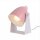 Verstellbare Tischlampe Metall Weiß Rosa E14 20,5 cm