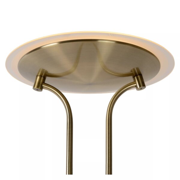 LED Deckenfluter Metall Bronze 180 cm Leselicht 3000 K