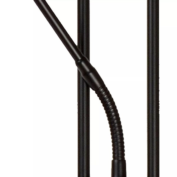 LED Deckenfluter Metall Schwarz 180 cm Leselicht 3000 K