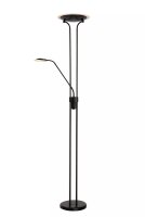 LED Deckenfluter Metall Schwarz 180 cm Leselicht 3000 K