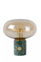 Tischleuchte Marmor Glas Grün Bernstein 24 cm Schalter