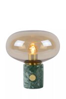 Tischleuchte Marmor Glas Grün Bernstein 24 cm Schalter