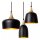 Hängelampe Aluminium Schwarz Gold L:125 cm E14 8-flmg