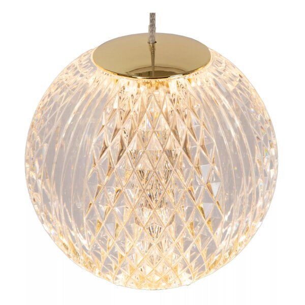 LED Pendelleuchte Vintage Metall Gold Ø14 cm 6 W 2700 K