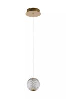 LED Pendelleuchte Vintage Metall Gold Ø14 cm 6 W...