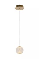 LED Pendelleuchte Vintage Metall Gold Ø14 cm 6 W...