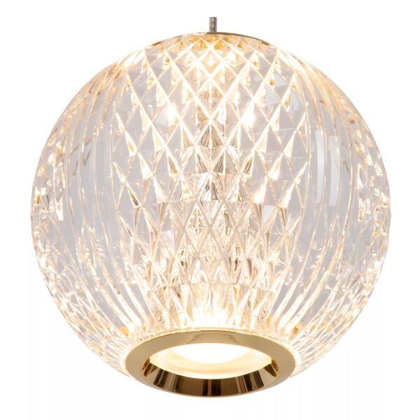 LED Pendelleuchte Vintage Metall Gold B:25 cm 2700 K