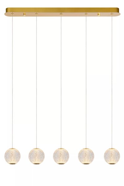 LED Hängelampe Vintage Metall Gold 84 cm 5-flmg 2700 K